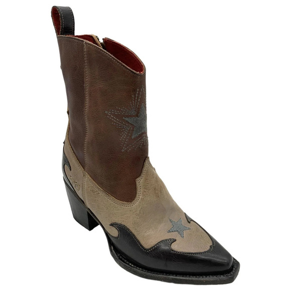 BED STU Shoes - BED STU Women's Hyperspeed Pointed Toe Ankle Boot Starry Night Rustic - Medium